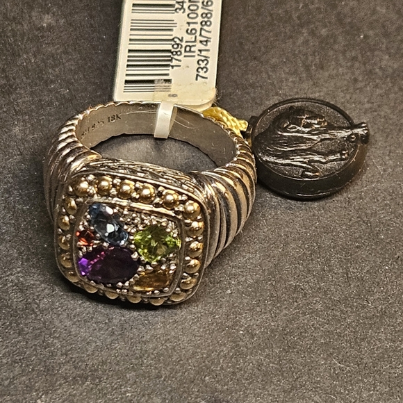Effy Jewelry - Effy Silver Ring with Purple, Green, and Blue Stones
